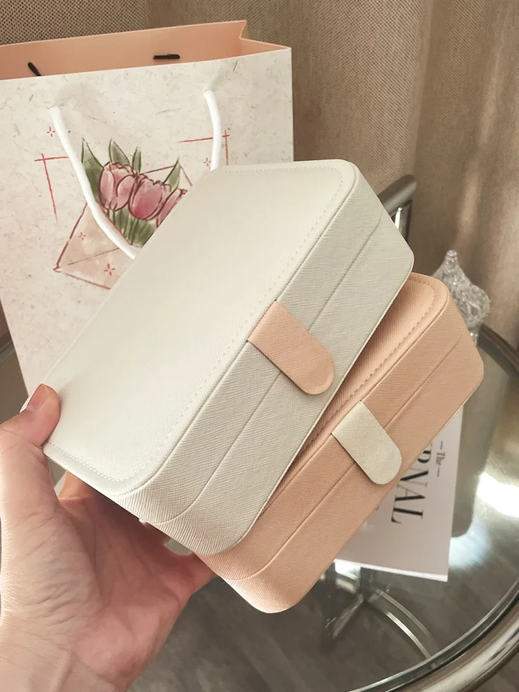 

New Jewelry Box, Earrings, Earrings, Necklaces, Jewelry Storage, Rings, Gift Boxes, Large Capacity Pink Jewelry Boxes