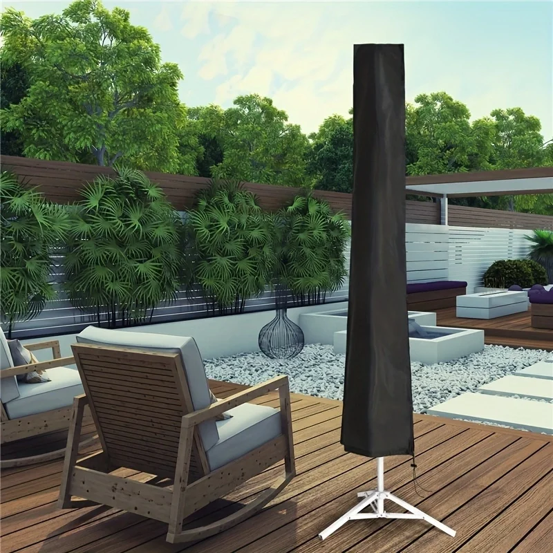 1pcs Waterproof Oxford Cloth Outdoor Sunshade Umbrella Cover Garden Weatherproof Patio Cantilever Parasol Rain Cover with Push R