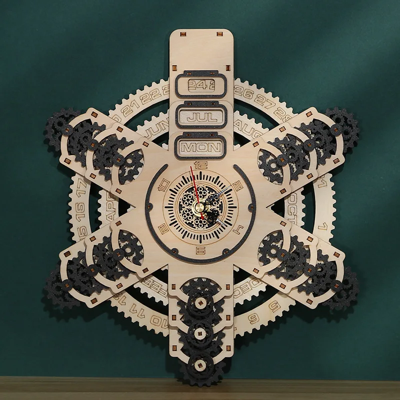 3d-three-dimensional-wooden-mechanical-perpetual-calendar-puzzle-diy