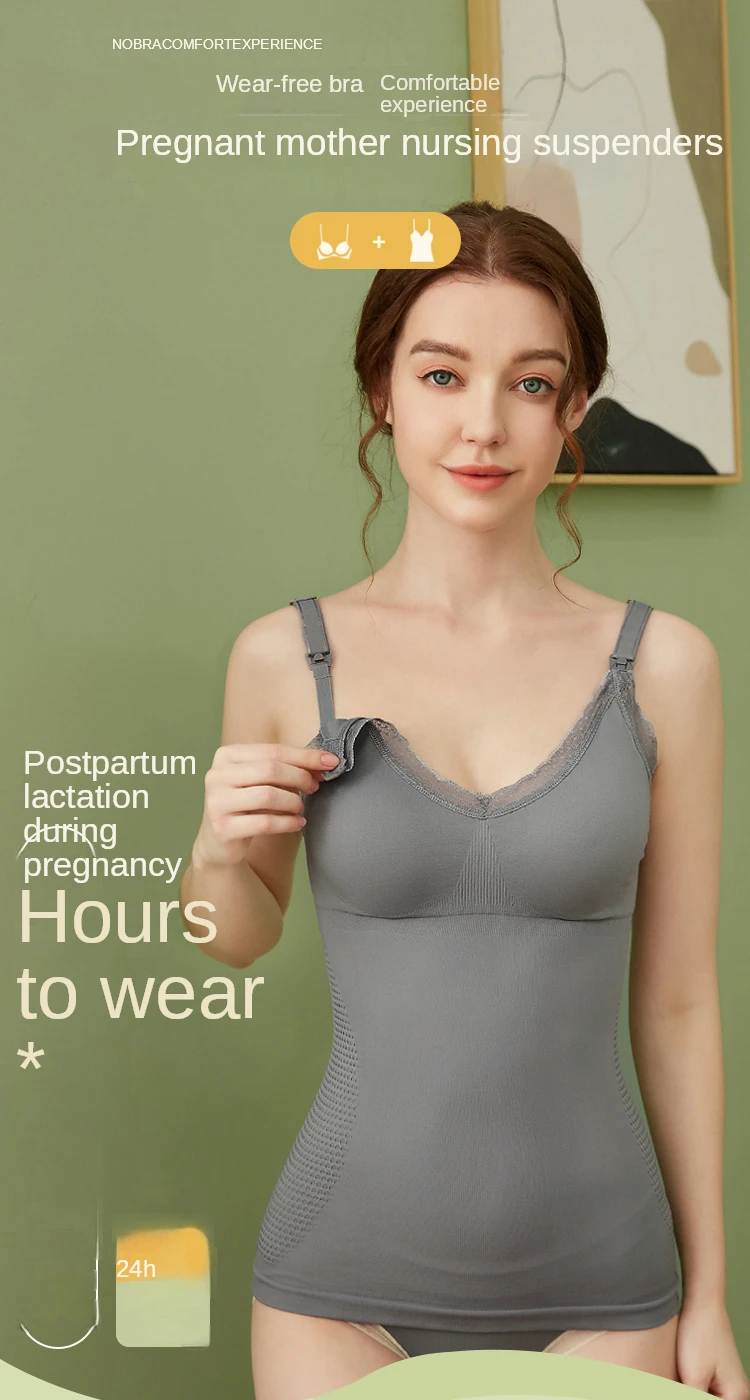 sustainable maternity clothes Nursing Underwear for Feeding Pregnant Women Breastfeeding Bras Wirefree Maternity Bras Lace Suspender Pregnancy Clothes fall maternity clothes