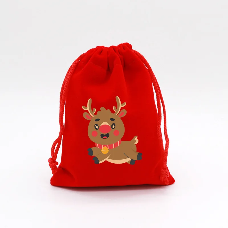 Sacchetti regalo di buon natale babbo natale pupazzo di neve