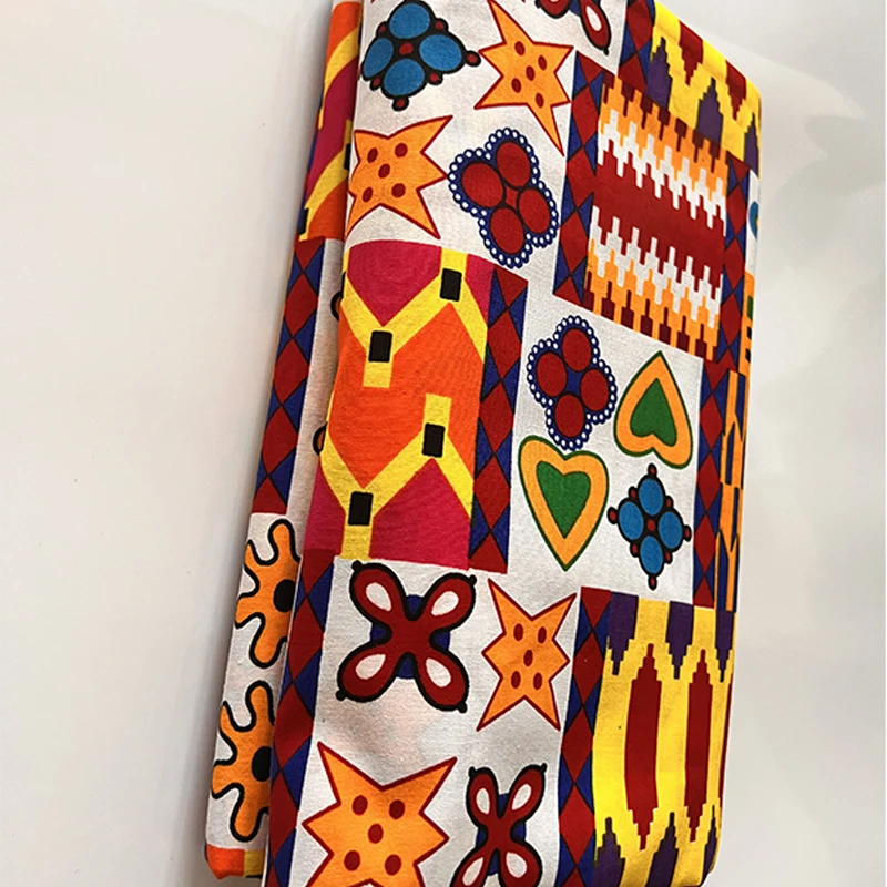 african ankara real wax block fabric african Fabric for dresses cotton fabric 6yards Ghana wax high quality