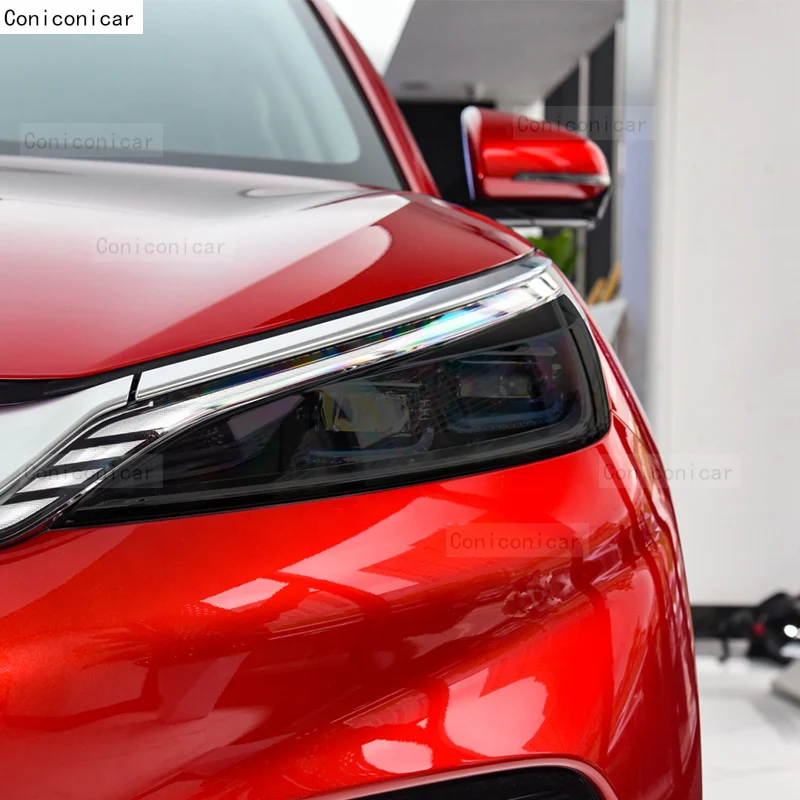 For BYD ATTO 3 EV Electric 2022 2023 DMI Car Headlight Protection Tint Film Smoke Black TPU Protective Light Sticker Accessories