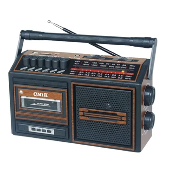 Cmik Mk-130 구식 레트로 향수 라디오 스피커, USB SD 카드 플레이어, 녹음 재미가 있는 MP3 플레이어, AM, FM, SW 3 밴드