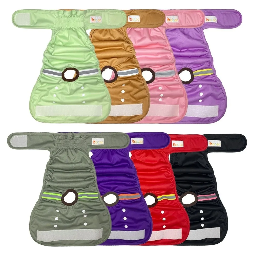 Breathable Dog Physiological Pants Highly Absorbent Adjustable Female Pet Diapers Leakproof Snaps Belly Pets Panties Diapers