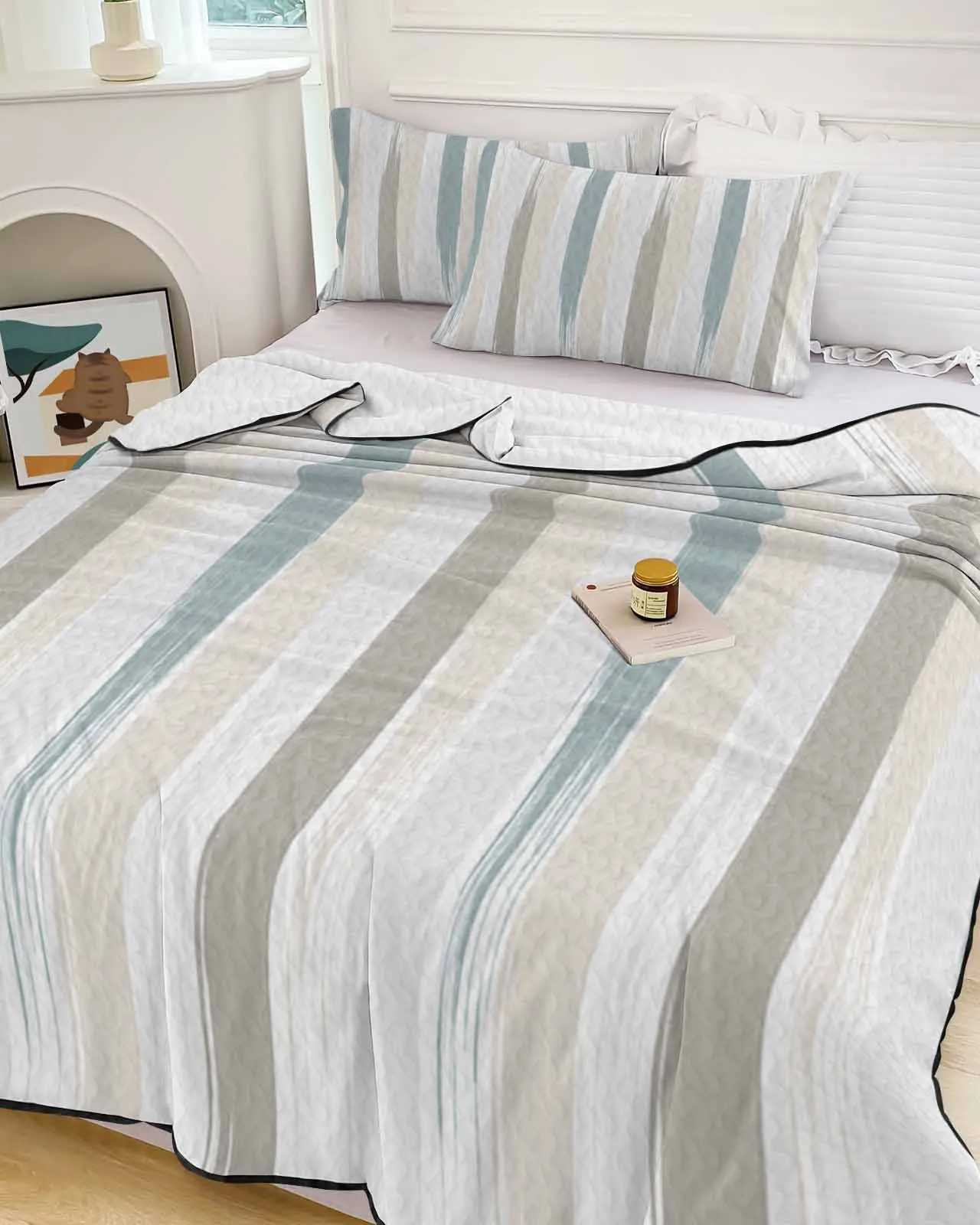 

Геометрические минималистичные охлаждающие одеяла с кисточками, легкое летнее одеяло для кровати, дышащее мягкое тонкое одеяло