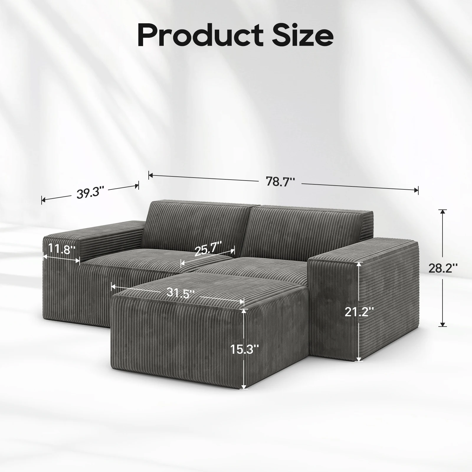 2 seat and 1 ottoman