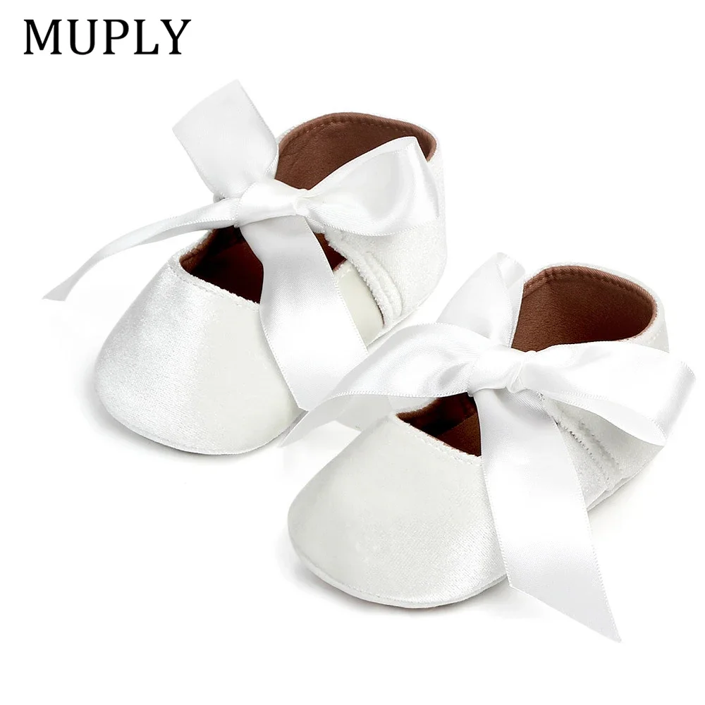 Baby Girl Cute Shoes Bow Lace Up PU Leather Princess Baby Shoes First Walkers Newborn Moccasins Toddler Shoes Baby Girls 6