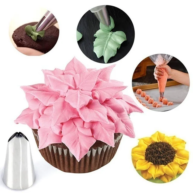 27PCS Cake Decorating Mouth Kit Stainless Steel Cake Cream Icing Piping Nozzles Pastry Bags Cupcake Decorating Baking Tools 5