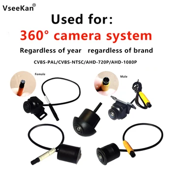 fotocamera per Auto 360 °   telecamera panoramica con vista surround cvbs 720p 1080p 2D 3D Fronte posteriore sinistra destra.