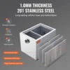 VEVOR 8/40LBS Commercial Grease Trap Grease Interceptor Side Inlet Interceptor Under Sink Stainless Steel Grease Trap 2.8 GPM 3