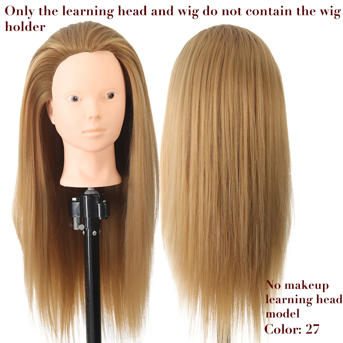 مع وبدون ماكياج عارضة أزياء رئيس التدريب رئيس لتصف...