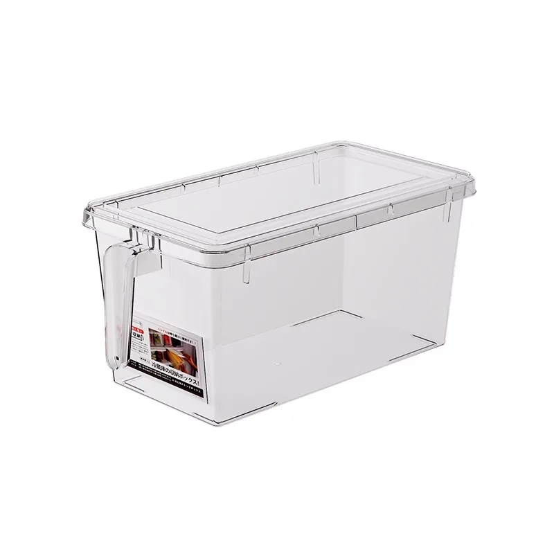 Large capacity refrigerator storage box, drawer style transparent with lid, fruit and food freezing and preservation box 5