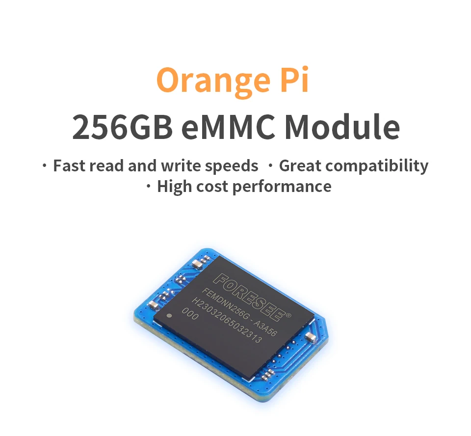 Orange Pi 256GB EMMC Module - Snelle Lees- En Schrijfsnelheid Opslag