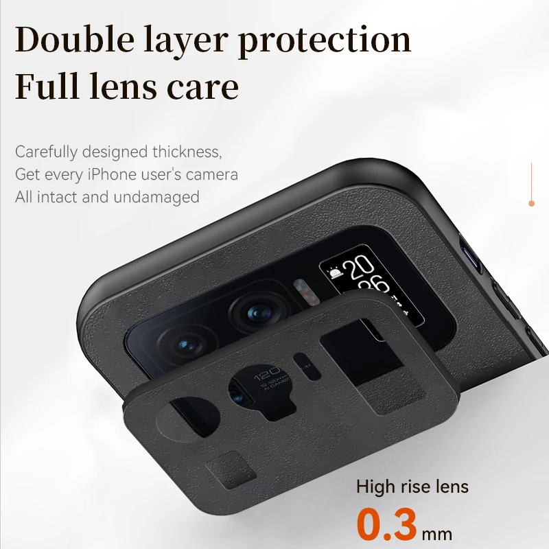 Ultra Thin Leather Phone Case with Soft Bumper and Holder Back Cover