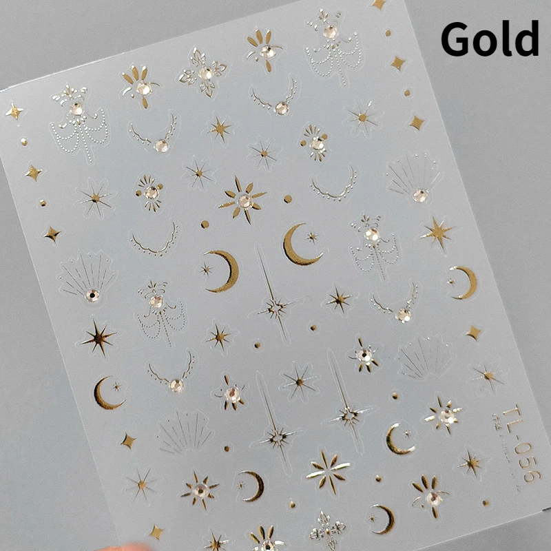 Elegant Starlight Glitter Rhinestone Nail Art Stickers