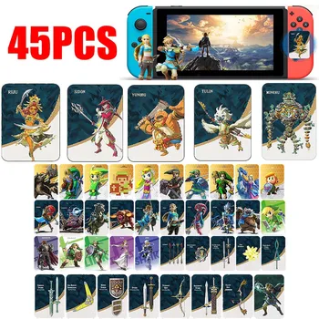 New style 45 Pcs Zelda Amiibos Cards Apply to the Legend of Zelda Tears of the Kingdo and the Legend of Zelda Latest Paragliding 1