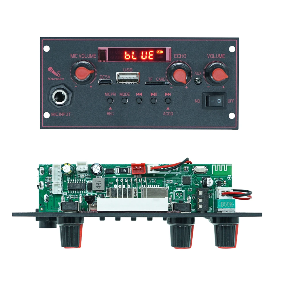 Audio MP3 Player Bluetooth MP3 Decoder 5V Car MP3 WMA Decoder Board Audio MP3 Player USB TF FM Radio Module Wireless Bluetooth 5.0 Car Amplifier Board