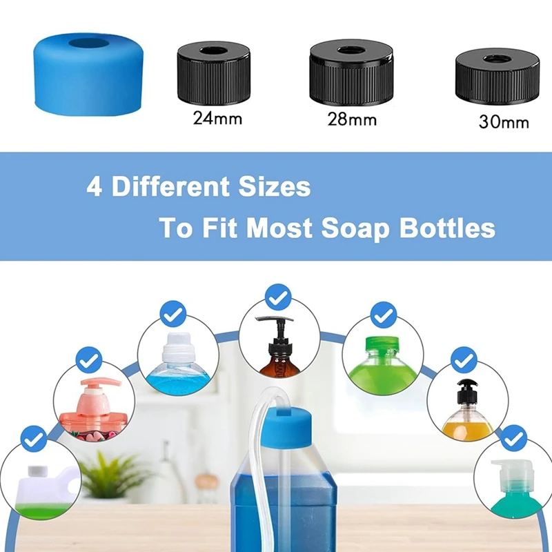 Soap Dispenser Extension Tube Kit For Kitchen Sink, 47Inch Under Sink Soap Dispenser Tube With Upgraded Check Valve 6
