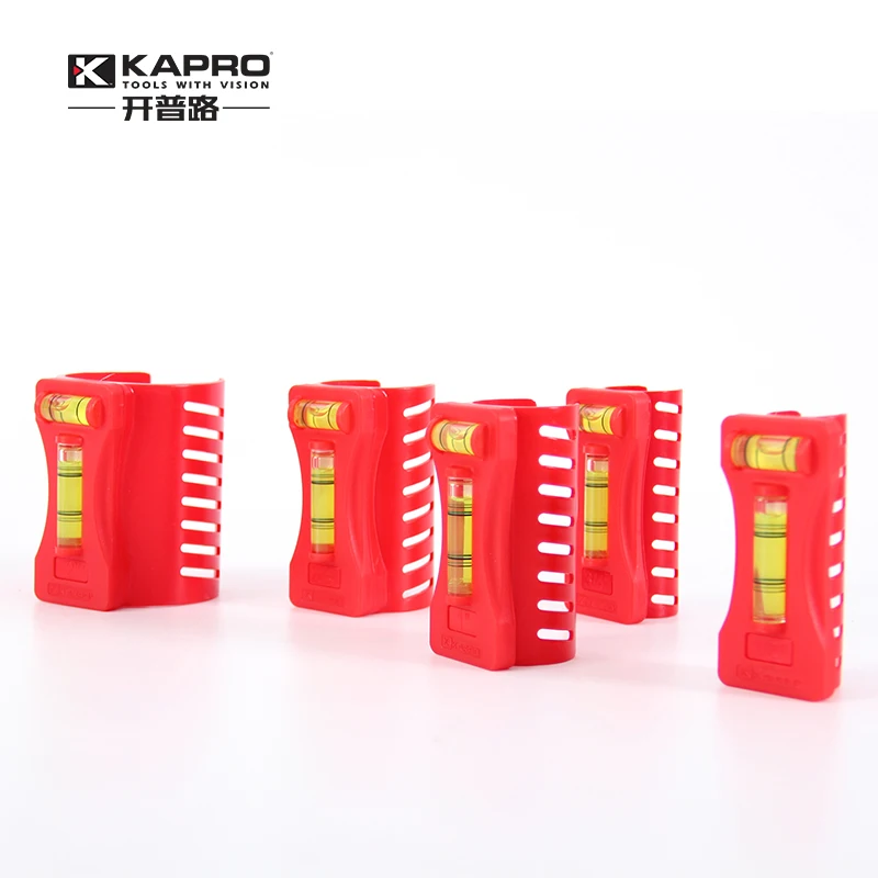 Kapro - 350 уровень трубы Set - 5 штук-подпружиненная и защелкивающаяся-с вертикальными и горизонтальными флаконами-подходит для ПВХ