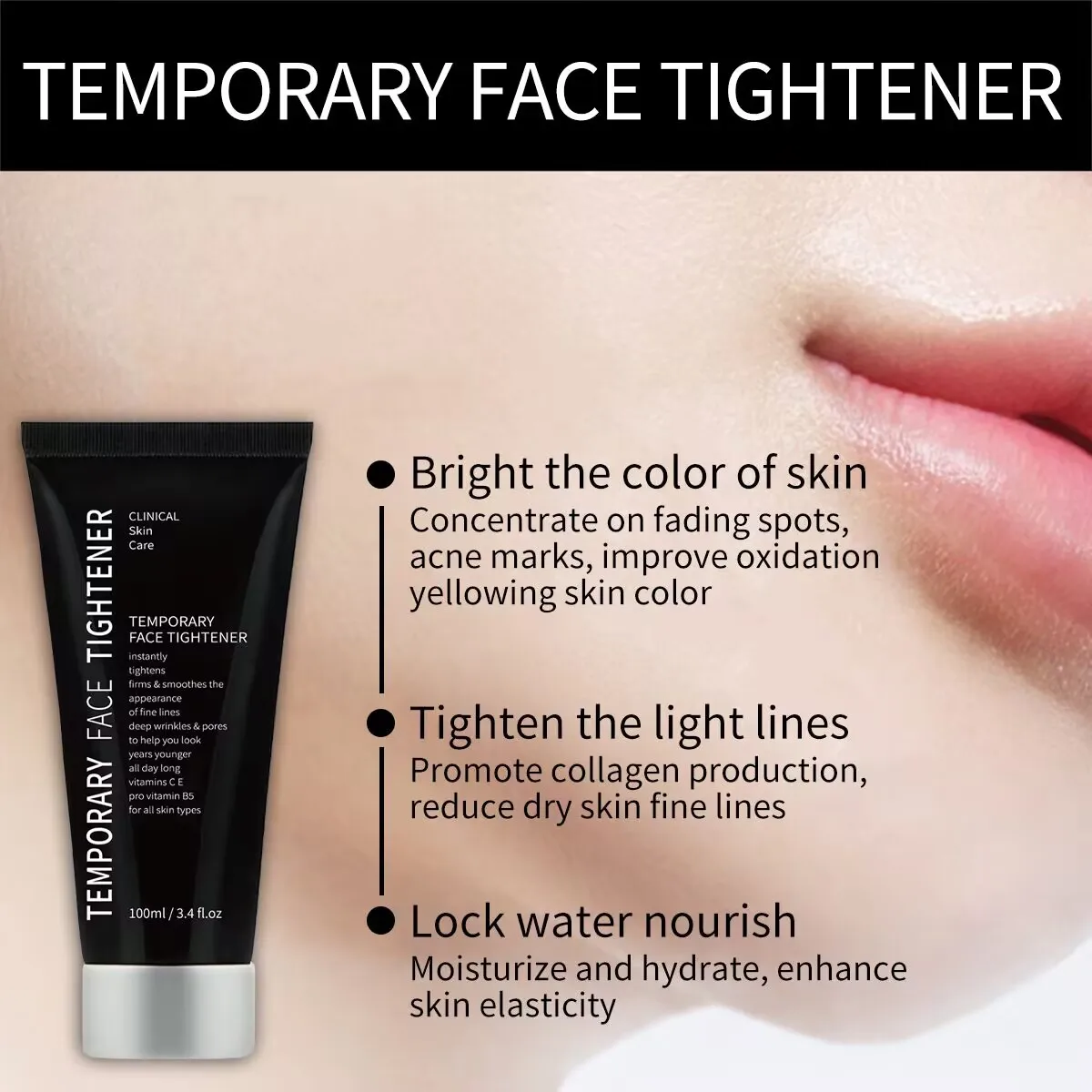 100ml Crema hidratante reafirmante Facial firme instant&aacute;nea, antiarrugas, dilue las l&iacute;neas finas, poros, hidrata, reparaci&oacute;n