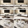 Modern TV Console Extendable Media Console, Adjustable Length, Contemporary Entertainment Center with Drawers and Legs, f 3