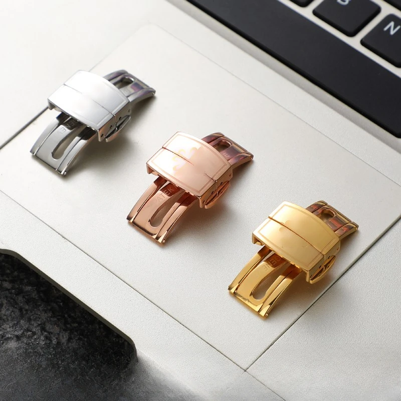 Per Cinturini In Pelle Di Gomma Patek Philip Granata Pp Fibbia Pieghevole In Acciaio Inossidabile 18Mm 5167/5164 Accessori In Acciaio Solido