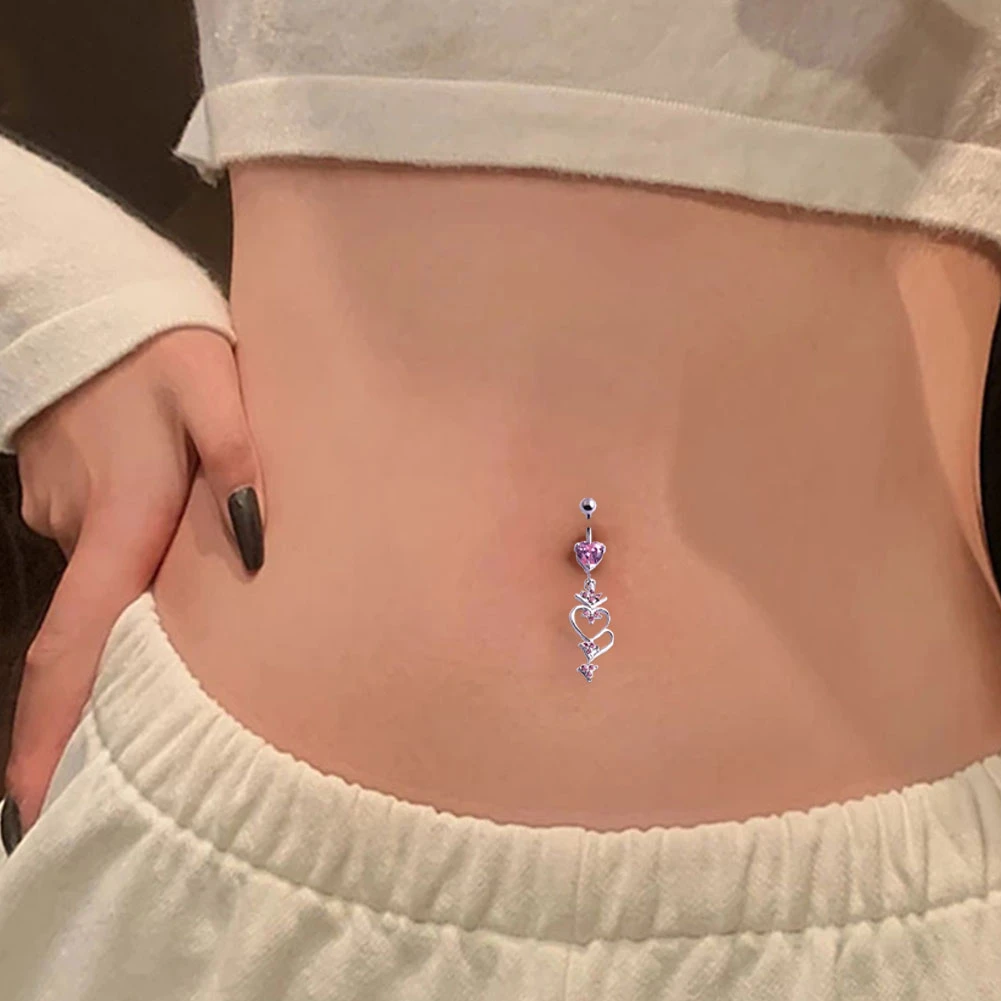 Buy Butterfly Fake Belly Button Ring Piercing Clip Navel Fake Pircing