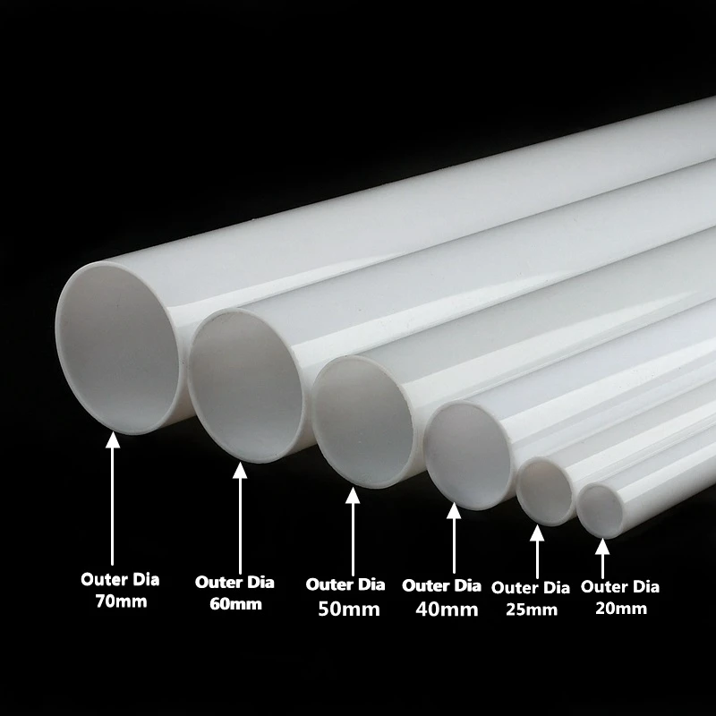 Acrylic Tube PMMA Pipe 50cm OD 16-70mm Milk White For Home Garden Lampshade Aquarium Accessories DIY