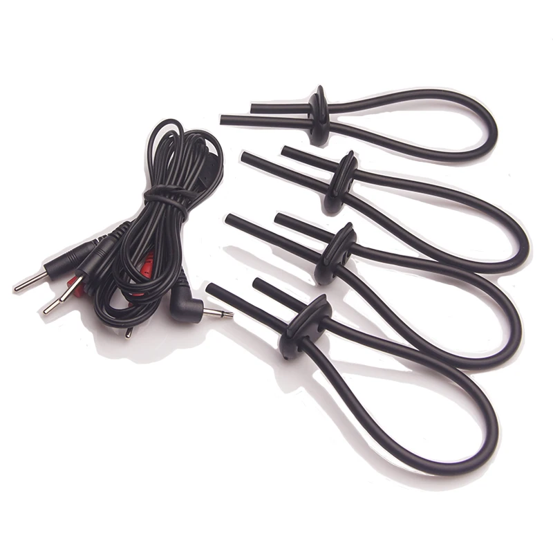 Bdsm Electro Penis Ring Cockring,e stim Cock Rings,Electrostimulation Electrosex Sex Toys,Electric Shock Testicle Loop,E-stim