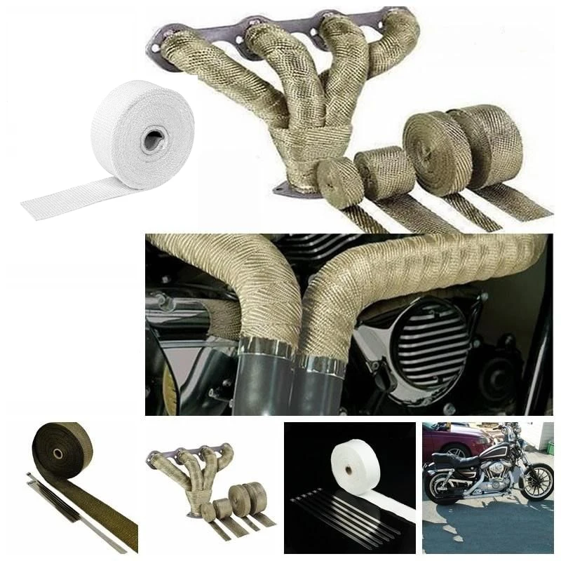 Enhanced Heat-Resistant Motorcycle Exhaust Insulation Wrap