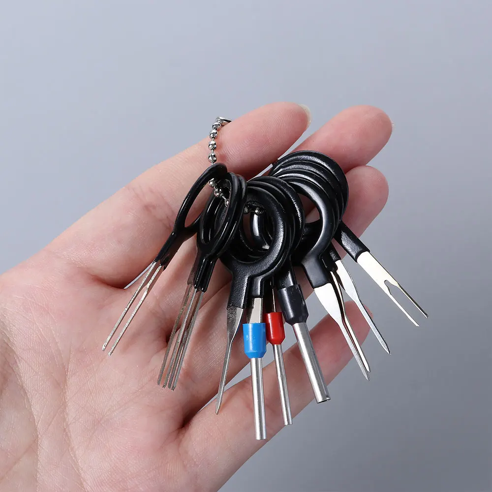 Keys For Car Pins Car Removal Tools Automotive Plug Terminal Remove Tool Set Electrical Wire Crimp Connector Extractor Kit car terminal extractor terminal removal kit terminal removal tool car terminal puller electrical connector pin removal kit