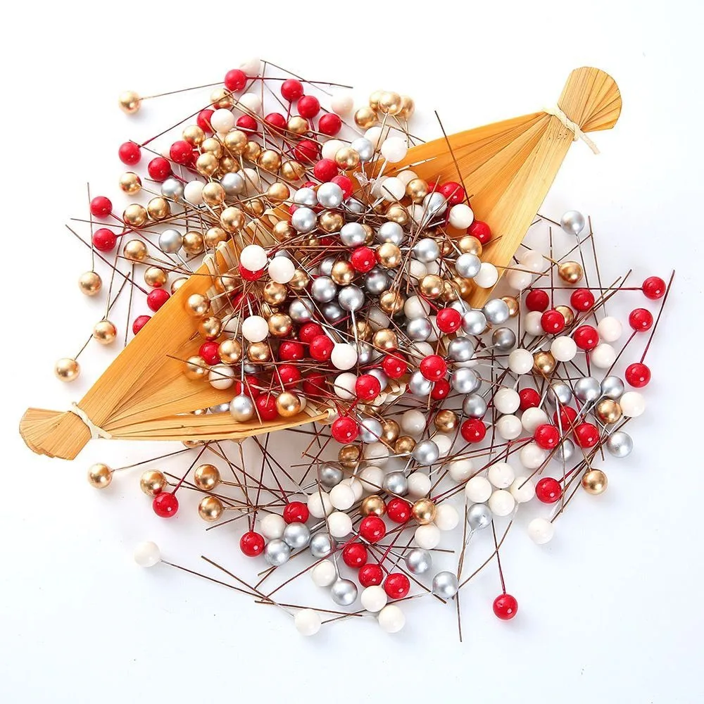 50 Stücke Weihnachtsdekoration Gold Rot Beere Weihnachtsbaum Ornamente für Wohnkultur Navidad Neujahr Geschenke 2026 Girlande DIY Zubehör – Detail 15