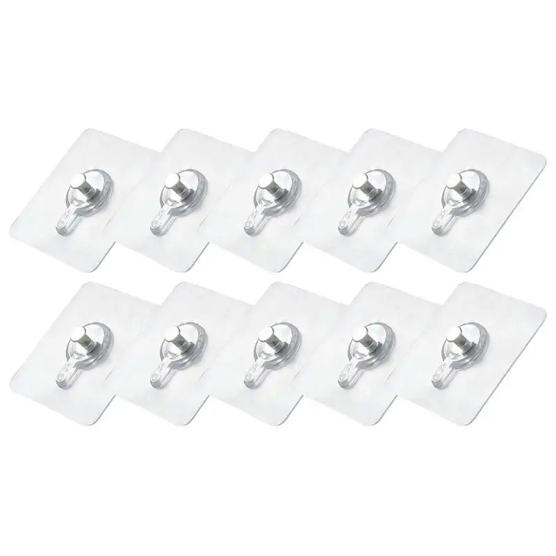 10Pcs Self Adhesive Hooks Hanging Holder Shelf Hook For Kitchen Bathroom Wall Storage Rack Fixing Stickers Gadgets