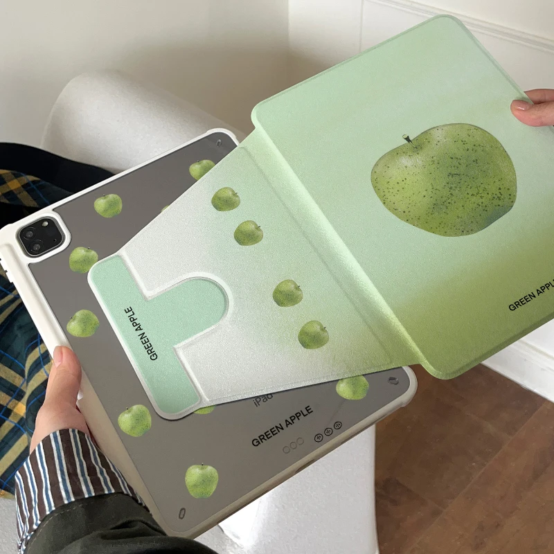 Green Apple Cute Tablet Case - Stylish Protective Shell Cover