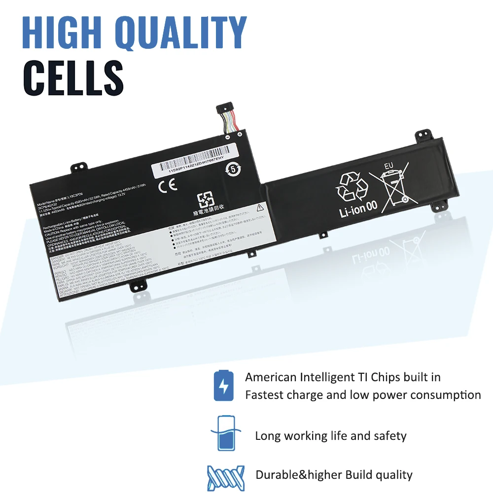 Etesbay-bateria do Portátil para Lenovo Ideapad Flex 514iil05 5-14itl05 5-14are05 5-14alc05 5-14alc05 L19m3pd6 L19c3pd6 11.52v 58.5wh - Imagem 5