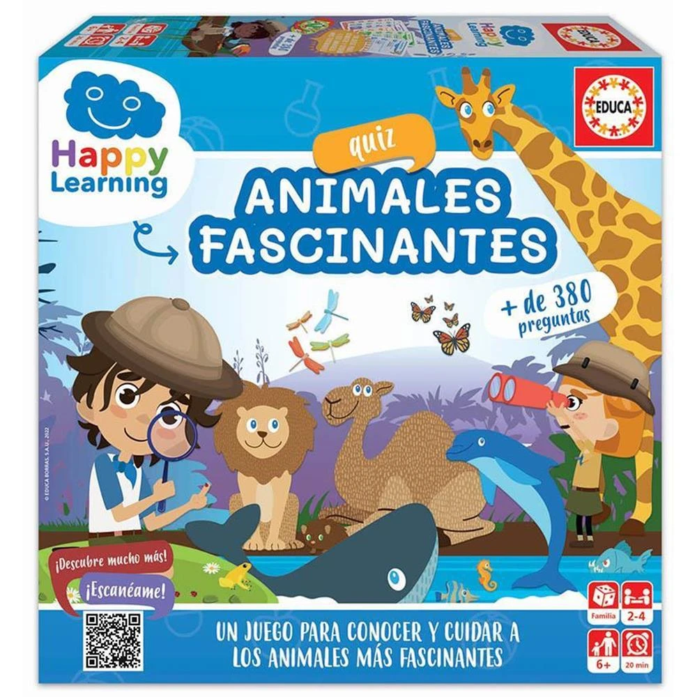 Educa-fascinating Animals Quiz-happy Learning | Board Game With + 380 |  From 6 Years Old (19320) - Games And Puzzles Accessories - AliExpress