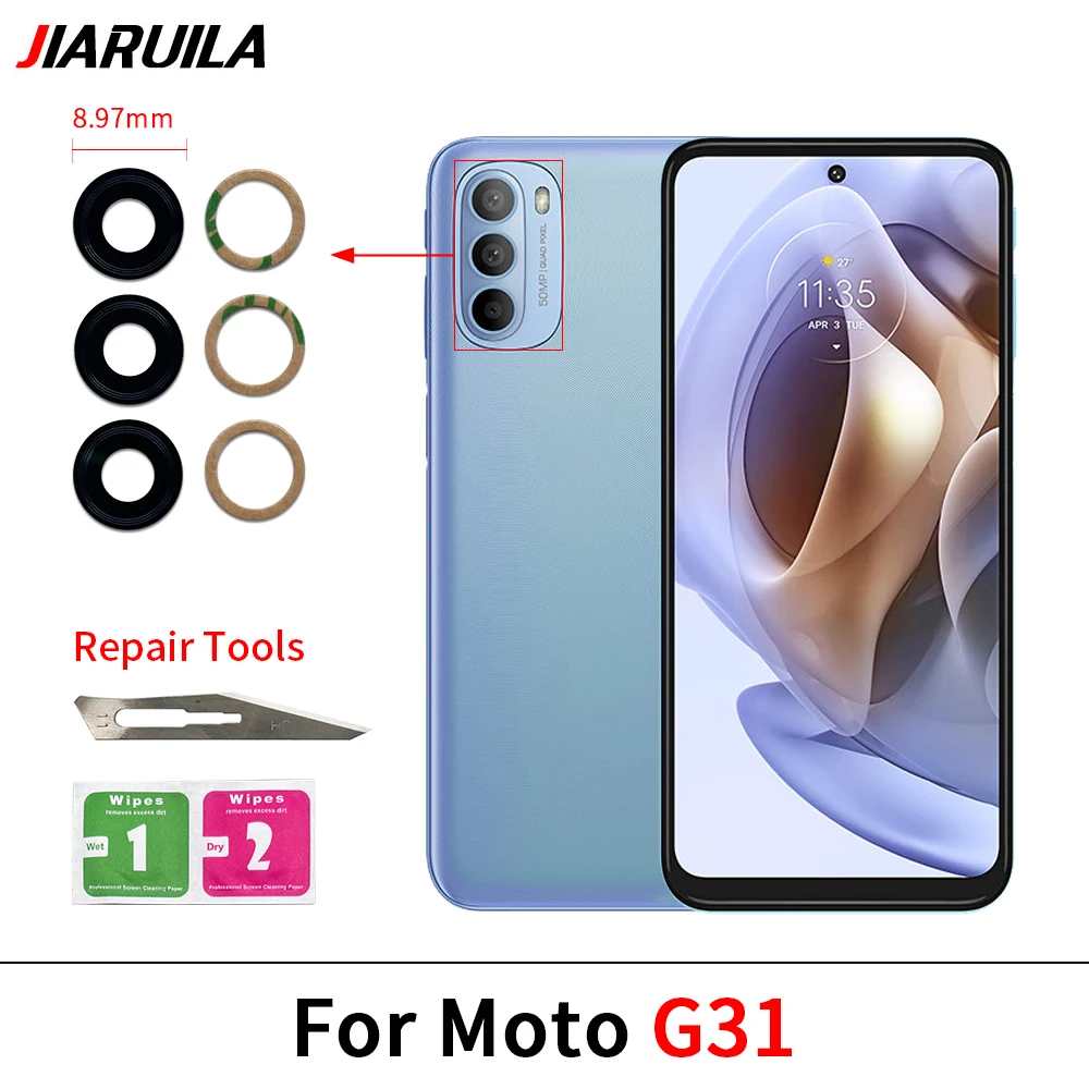 Premium Back Rear Camera Glass Lens with Adhesive for Easy Replacement and Repair