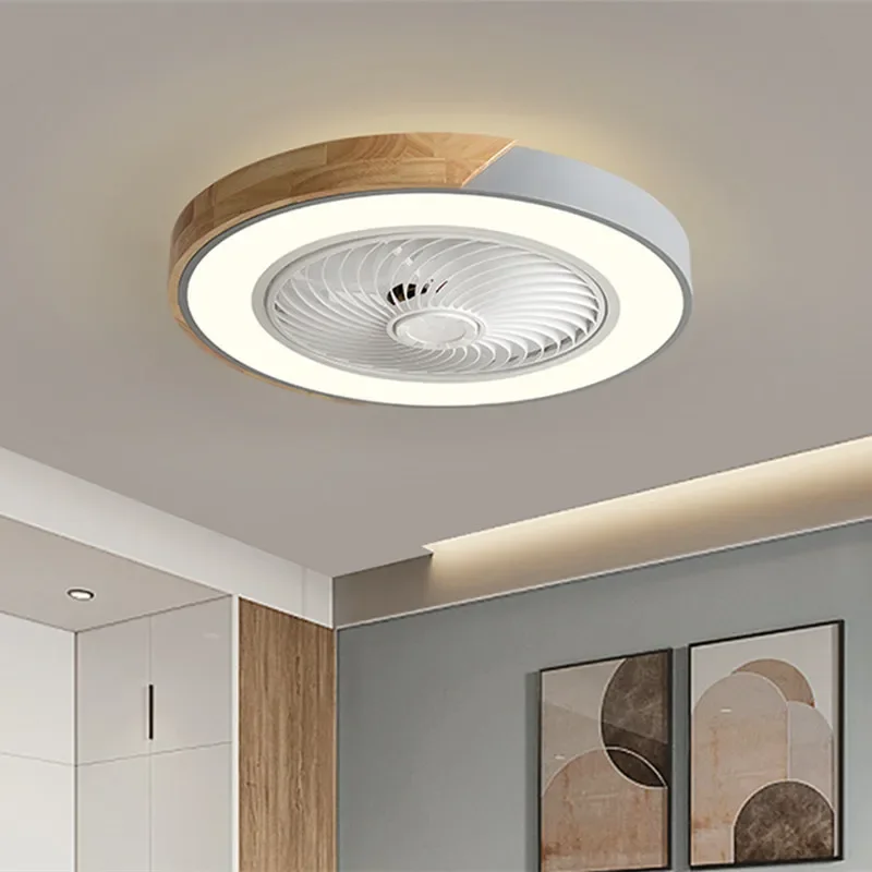 Nordic Smart Ceiling Fans With Light For Living Room Dining Blades Reversible 6 Speed 52cm Fans Lighting 36W Low Floor Lamp ceiling fan,led ceiling fan lights