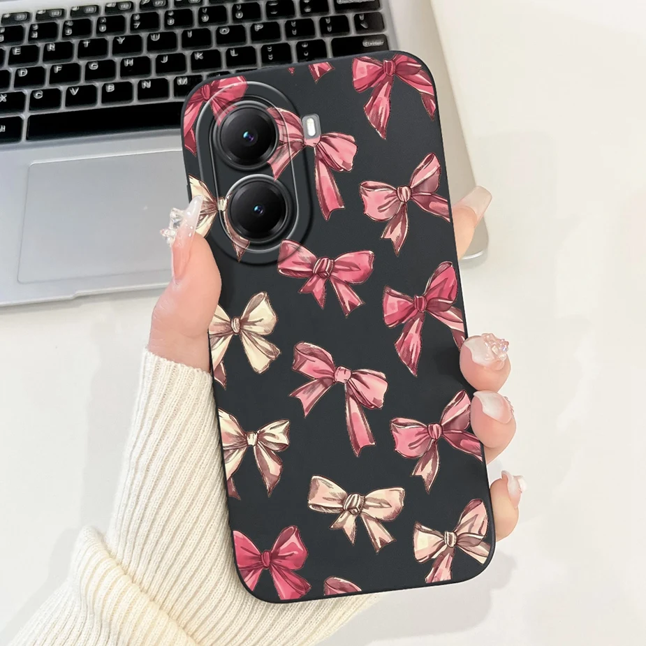 Cute Cat Grid Pattern Soft Silicone Phone Case Cover
