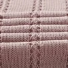 Vertical Stripes Solid Color Baby Cotton Blankets Plain Knitted Babies Boys Girls Muslin Swaddle Blanket For Newborn Infant 5
