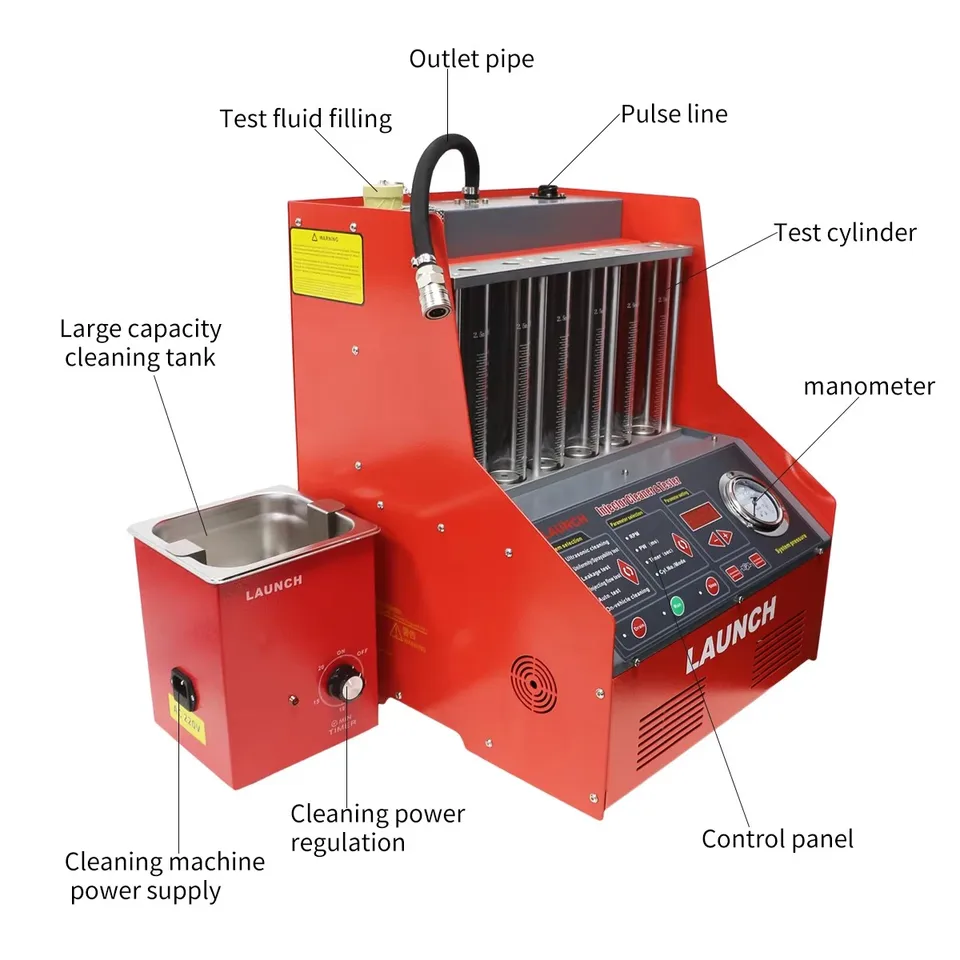 LAUNCH CNC-602A Ultrasonic Fuel Injector Tester & Cleaner Car Fuel