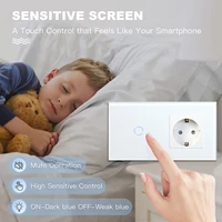 BSEED EU Standard Single Power Socket Touch Switch Usb Wall Sockets Double Sockets Triple Wall Sockets Quadruple Glass Sockets - Image 2