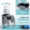 Machine Countertop, 2 Ways to Add Water, 45Lbs/Day 24 Pcs Ready in 13 Mins, Self-Cleaning Portable Compact, with Ice Scoop & Bas 3