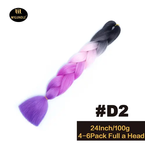 Long 24Inch Jumbo Braid Extensions Cos Synthetic Braiding Hair Afro Ombre Color Kanekalon Hair for Children/Women Braid - Image 15