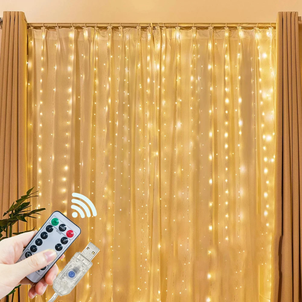 Enchanting LED Curtain Fairy Lights for Festive Decor and Celebrations