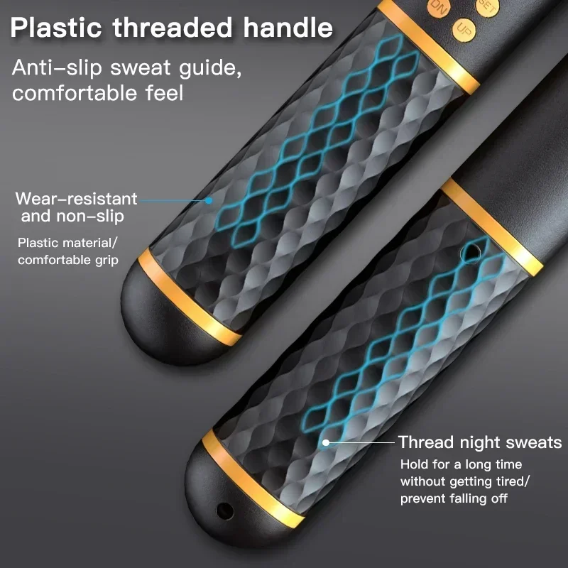 2 In 1 Multifun Skipping Rope With Digital Counter Speed Professional Ball Bearings And Non-slip Handles Jumps And Calorie Count 3