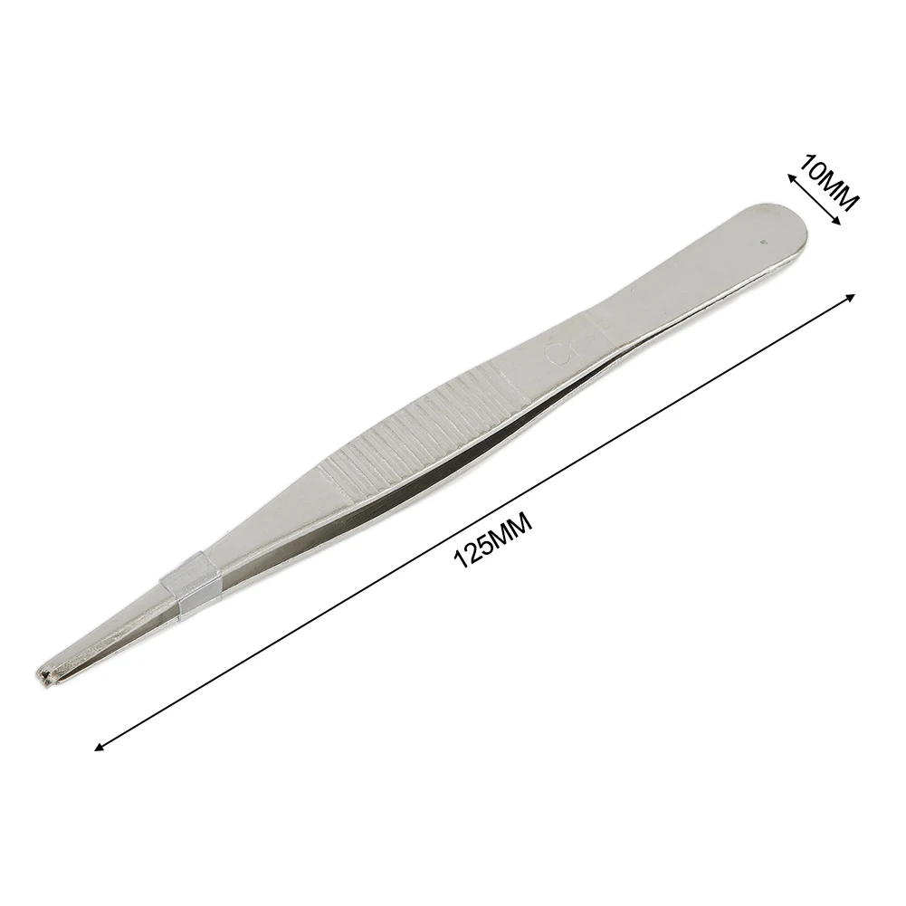 Special Toothed Tweezers Silver Stainless Steel Suturing 125mm / 5Inch Best Price Hook Head Manipulate Needles
