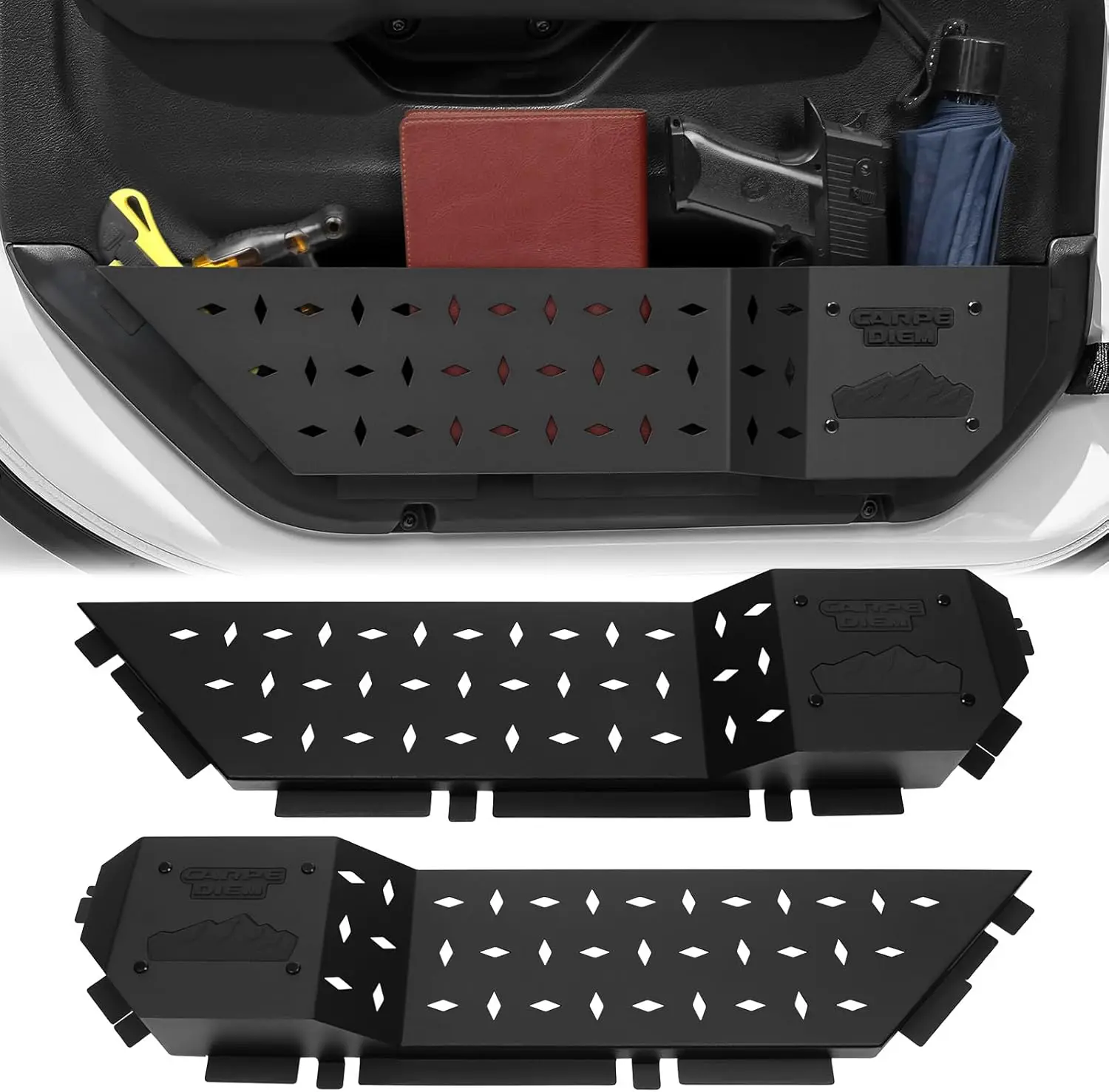for Jeep metal front door storage compartments for 2018-2025 Jeep ...