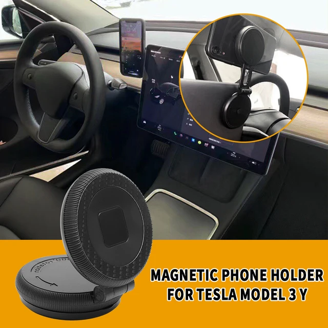 Support de téléphone magnétique pour voiture, placement, modèle 3 Y, pilier  de smartphone, écran de navigation